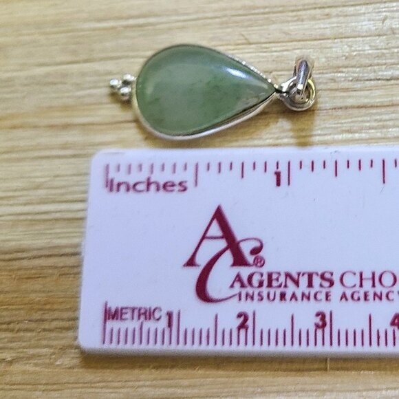 925 sterling silver aventurine pendant - Picture 3 of 3